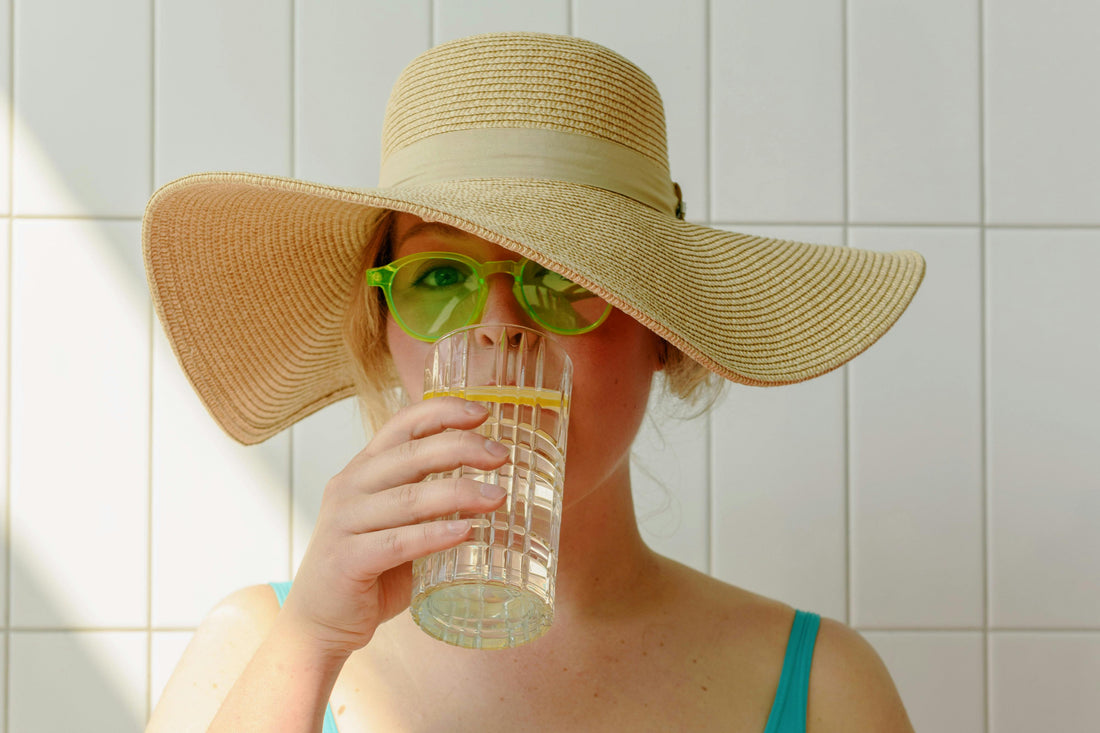 Alkaline Water with lemon slices